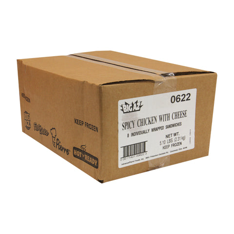 Advance Pierre Big Az Spicy Chicken Sandwich with Cheese, 10.2 Ounce -- 8 per case.