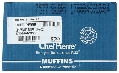 Chef Pierre Individually Wrapped Blueberry Muffin, 4 Ounce -- 12 per case