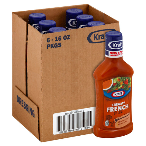 Kraft Creamy French Dressing In Plastic, 16 Ounce -- 6 Case