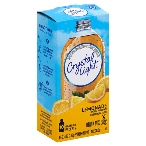 Crystal Light On The Go Lemonade Beverage, 0.14 Ounce -- 120 per case.
