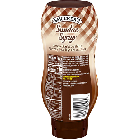 Smuckers Chocolate Sundae Syrup, 20 Ounce -- 12 per case.