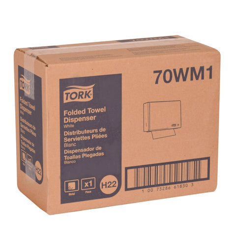 Tork White Singlefold Hand Towel Dispenser, 11.75 x 5.75 x 9.25 inch