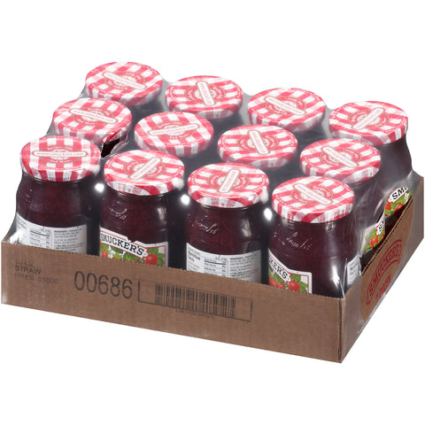 Smuckers Strawberry Preserves, 18 Ounce -- 12 per case.