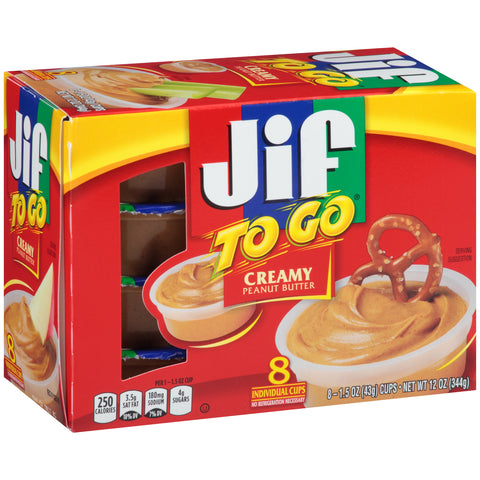 Jif To Go Creamy Peanut Butter Cup, 12 Ounce -- 6 per case