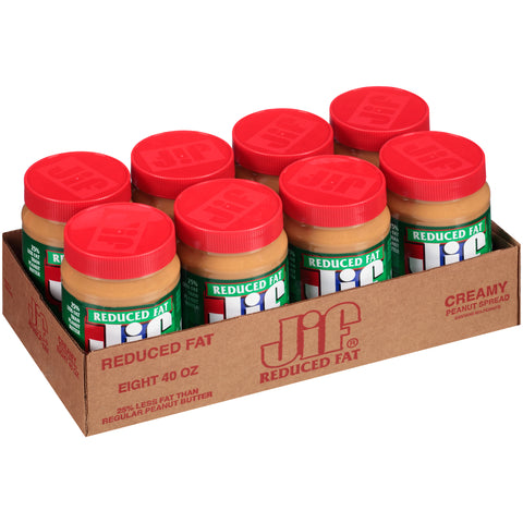 Jif Reduced Fat Creamy Peanut Butter, 40 Ounce -- 8 per case.