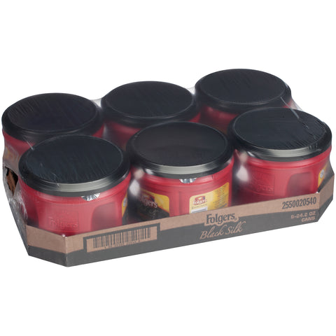 Folgers® COFFEE CAFFEINATED GROUND BLACK SILK CANISTER