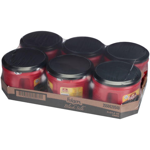 Folgers® COFFEE CAFFEINATED GROUND BLACK SILK CANISTER
