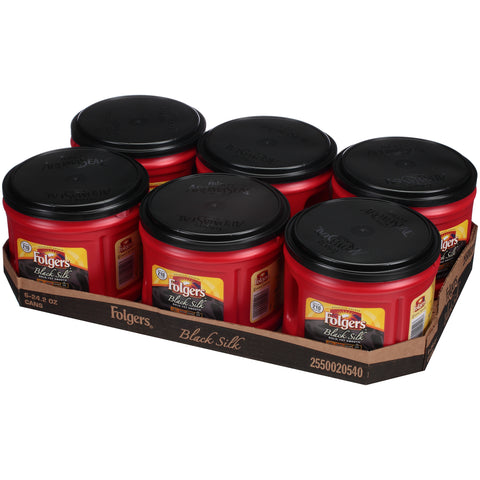 Folgers® COFFEE CAFFEINATED GROUND BLACK SILK CANISTER