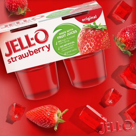 Gelatin Strawberry Ready To Eat