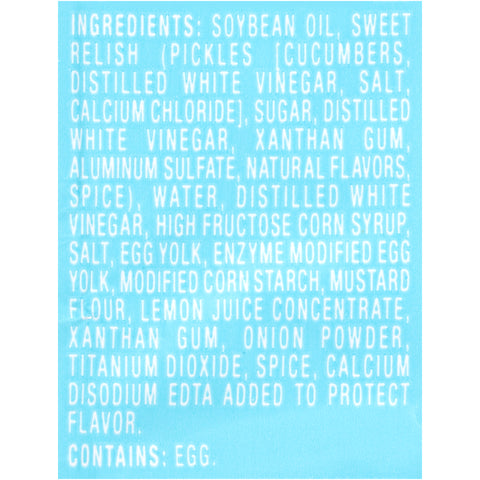 Sauce Tartar Single Serve Packet 78000707
