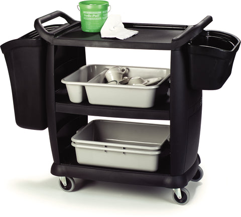 Carlisle 7.00 GAL BLACK TRASH BIN FOR BUSING CART