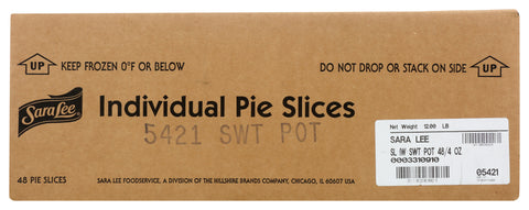 Sara Lee Frozen PIE SWEET POTATO SLICE IW