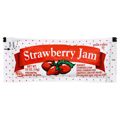 Jam Strawberry Foil Single Serve Pouch 0048900/78000431