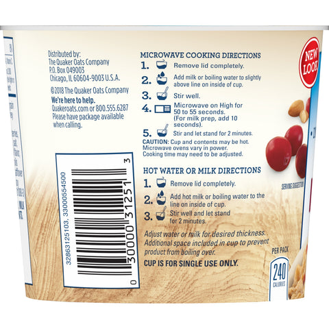 Quaker® OATMEAL CRANBERRY ALMOND PROTEIN