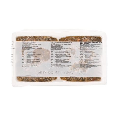 Campbells Well and Good Frozen Condensed Portobello Mushroom and Barley Soup, 4 lb. tray - 3 per case