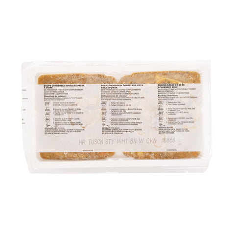 Well and Good Frozen Condensed Tuscan White Bean Soup with Chicken - 4 lb. tray, 3 per case