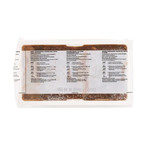 Campbells Frozen Condensed Vegetable Beef Barley Soup - 4 lb. tray, 3 per case