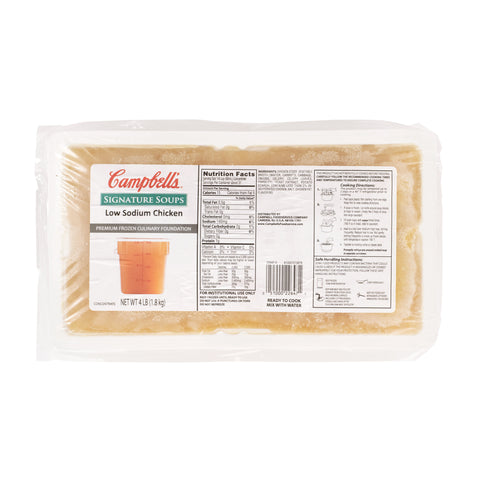 Campbells Signature Low Sodium Chicken Culinary Foundation, 4 Pound -- 3 per case.