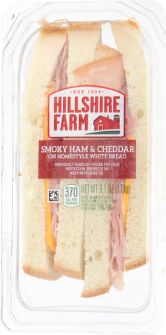 Sandwich Ham & Cheese Cheddar White Iw Frozen