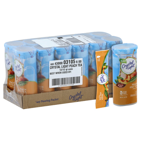 Crystal Light Peach Tea, 1.5 Ounce -- 12 per case.