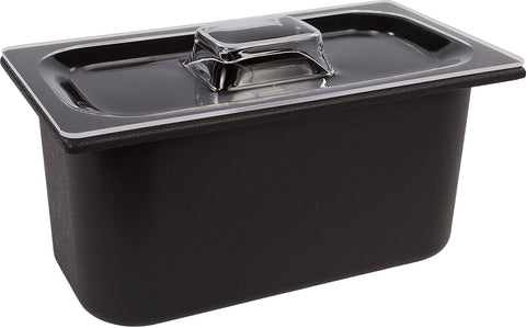 Coldmaster® PAN FOOD DIVIDED BLACK THIRD-SIZE 6