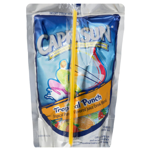 Capri Sun Tropical Punch Soft Juice Drink, 60 Fluid Ounce -- 4 per case.