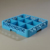 Carlisle RACK GLASS 9 COMPARTMENT BLUE
