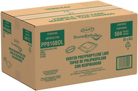 Lid Pp Small Vented Square F/ Pp816bdl