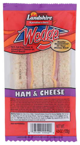 Landshire® SANDWICH WEDGE SMOKED HAM & CHEESE IW 4.5 OZ 10000010104
