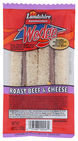 Landshire® SANDWICH ROAST BEEF & CHEESE IW 10000014461