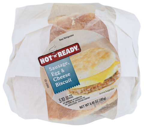 Hot 'n' Ready® SANDWICH SAUSAGE EGG & CHEESE BISCUIT 10000099100