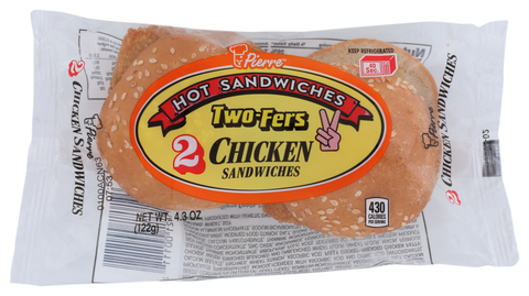 Pierre® Two-Fers® SANDWICH MINI BREADED CHICKEN TWIN IW 4.3 OZ