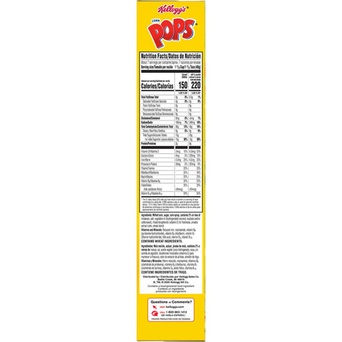 Kelloggs Corn Pops Cereal, 10 Ounce -- 16 per case.