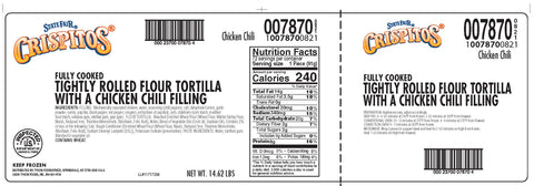 Tyson® CRISPITOS® TORTILLA CHICKEN CHILI FILLED FC