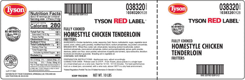 Chicken Breast Tenderloin Breaded Homestyle Fc 108 Pc 38320-0928