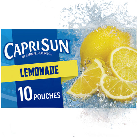 Capri Sun Lemonade Soft Juice Drink, 60 Fluid Ounce -- 4 per case.