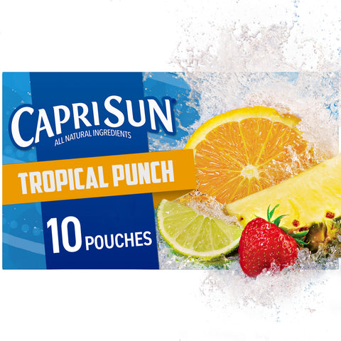 Capri Sun Tropical Punch Soft Juice Drink, 60 Fluid Ounce -- 4 per case.