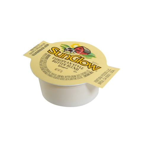 Ventura Foods SunGlow European Style Whipped Butter Blend, 5 Gram -- 720 per case.