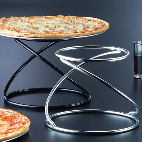 American Metalcraft Contempo Stainless Steel Swirl Pizza Riser Stand, 7 x 9 x 7 inch