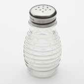 American MetalCraft SHAKER SALT & PEPPER BEEHIVE SS TOP GLASS 2 OZ