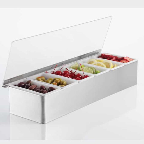 American MetalCraft DISPENSER BAR CONDIMENT 6 COMPARTMENT