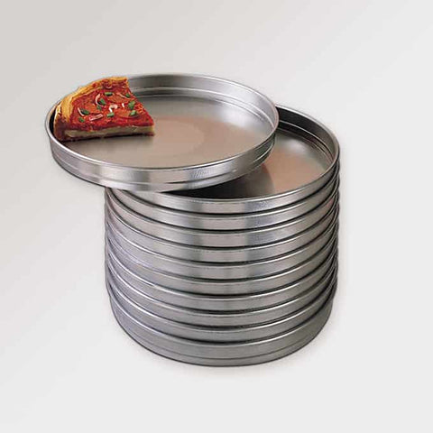 American Metalcraft Self Stacking Pizza Pan - 10 inch Top ID x 9 7/8 inch Bottom, 2 inch deep with 1 1/2 inch Inside