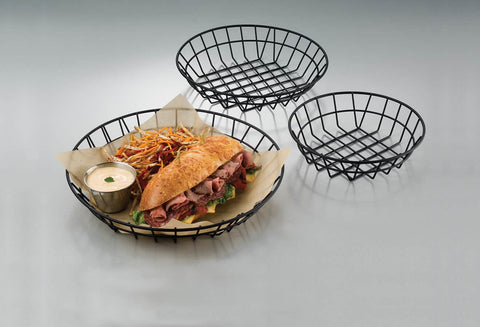 American MetalCraft BASKET SERVING WIRE BLACK 10X2