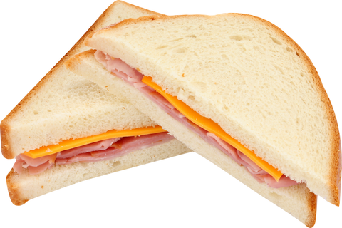Sandwich Ham & Cheese Cheddar White Iw Frozen