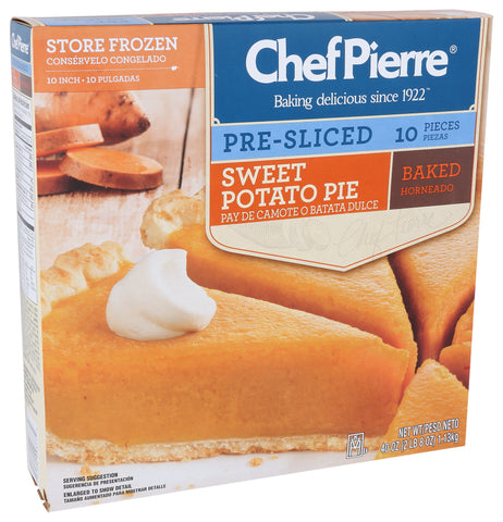 Chef Pierre PIE SWEET POTATO PRE-SLICED 8 CT 10