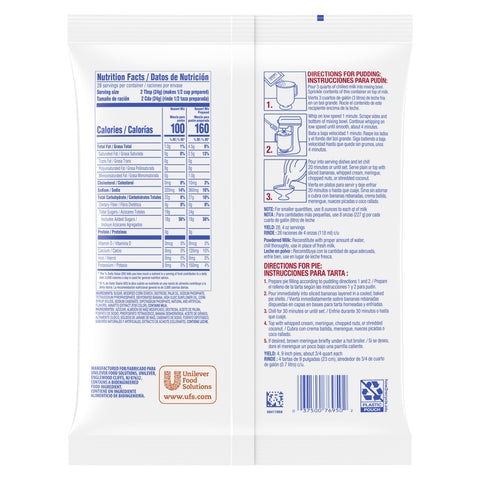 LeGout Banana Cream Instant Pudding and Pie Filling, 24 ounce -- 12 per case