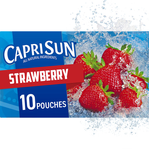 Capri Sun Strawberry Soft Juice Drink, 60 Fluid Ounce -- 4 per case.