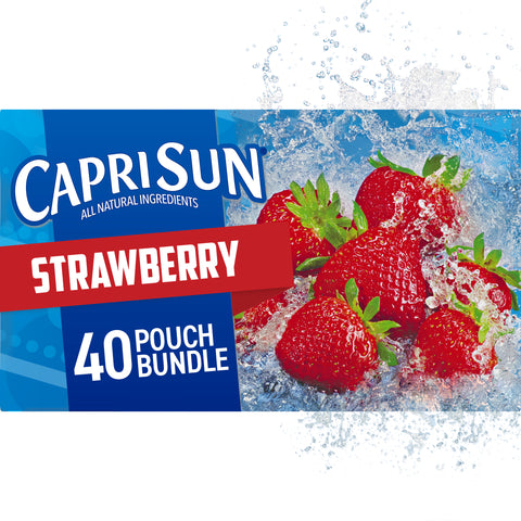 Capri Sun Strawberry Soft Juice Drink, 60 Fluid Ounce -- 4 per case.