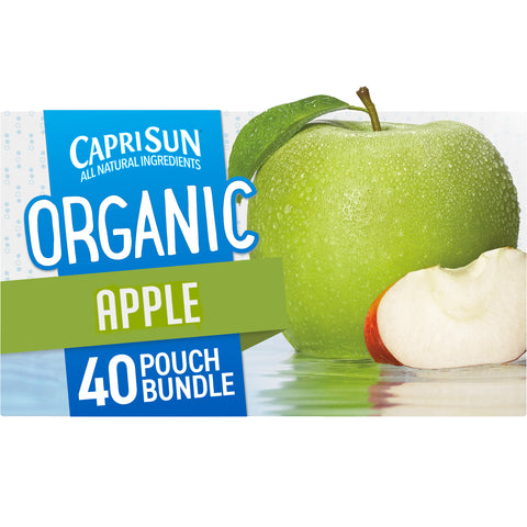 Capri Sun Organic Apple Ready-to-Drink Soft Drink, 6 Fluid Ounce -- 40 per case