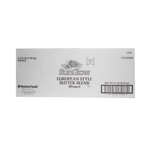SunGlow European Style Whipped Butter Blend, 3.5 Pound -- 6 per case